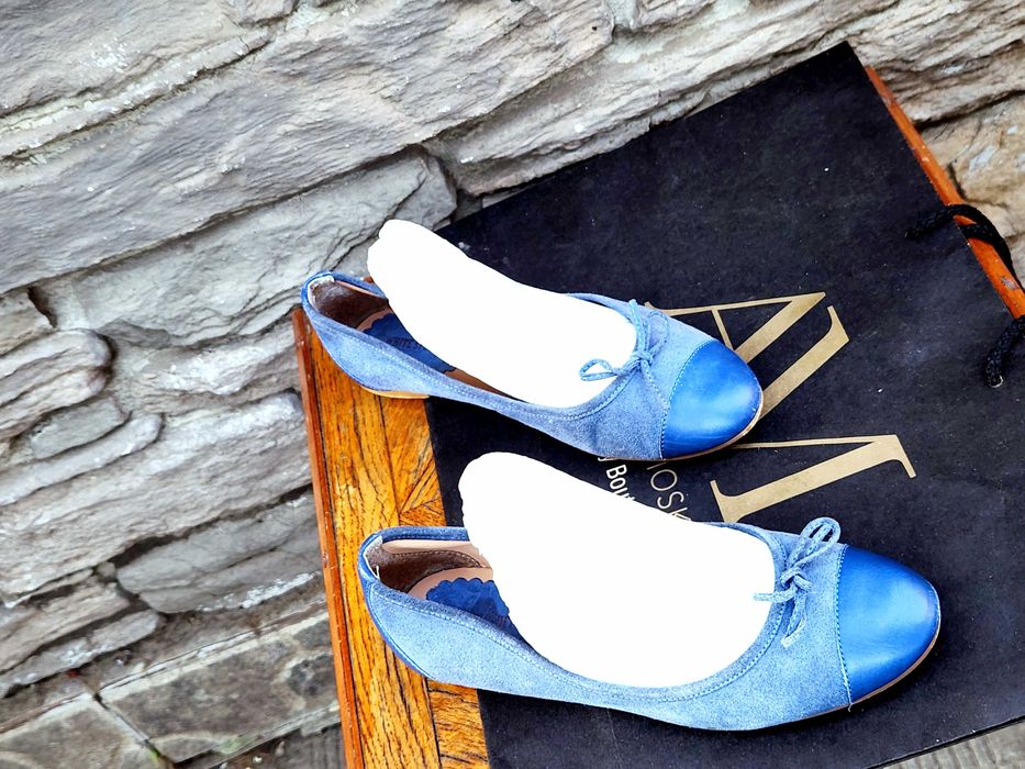 ІТАЛІЯ туфлі мокасини, натуральна замша та шкіра, Розмір 39 шкіряні