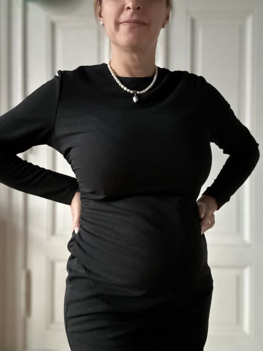 Primark mała czarna klasyczna prosty fason marszczona nowa