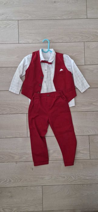 Komplet koszula, spodnie i kamizelka dla chłopca 3-4 lata
