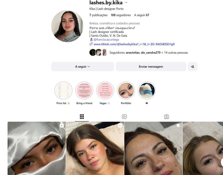 Lashes by Kika — extensão de pestanas para acordares pronta e brilhares ao primeiro olhar.