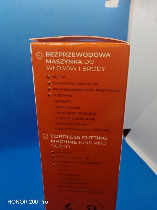 Bezprzewodowa maszynka do wlosow i brody