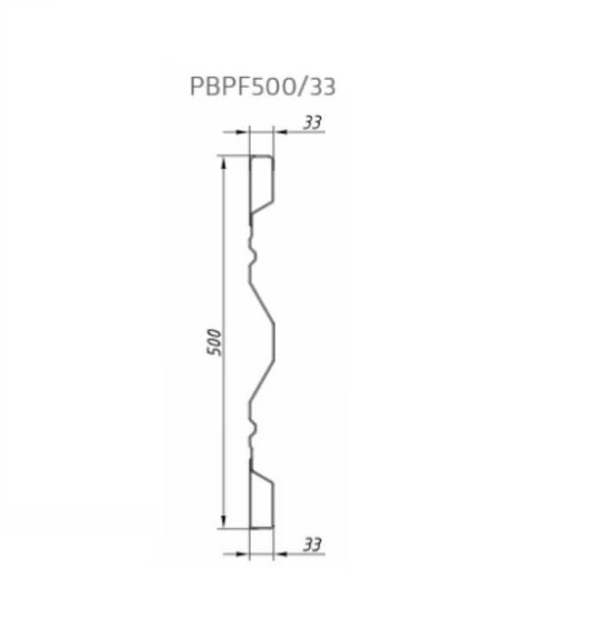 Profil burty 50cm/1,5mm do przyczepy, wywrotki, kippra PBPF500/33/1,5