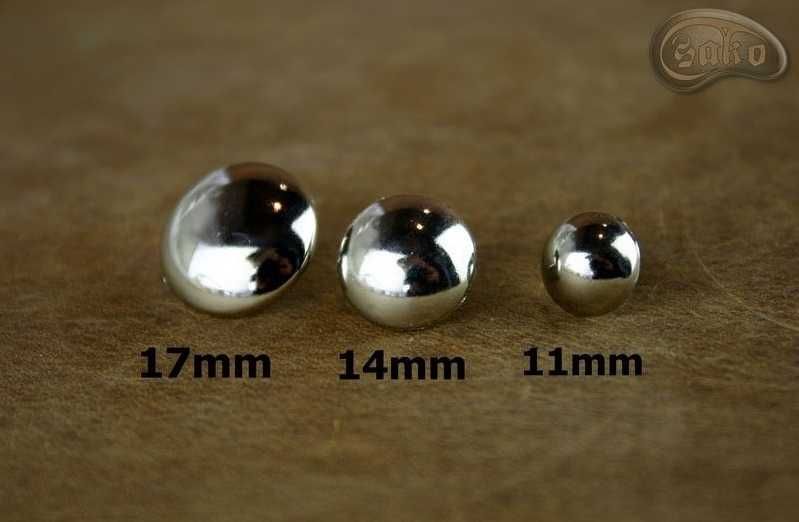 Nity ćwieki nity ozdobne 11/14/17 mm do sakw, kufrów, pasków 10szt