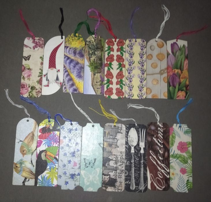 Zakładka do książki decoupage jednostronna