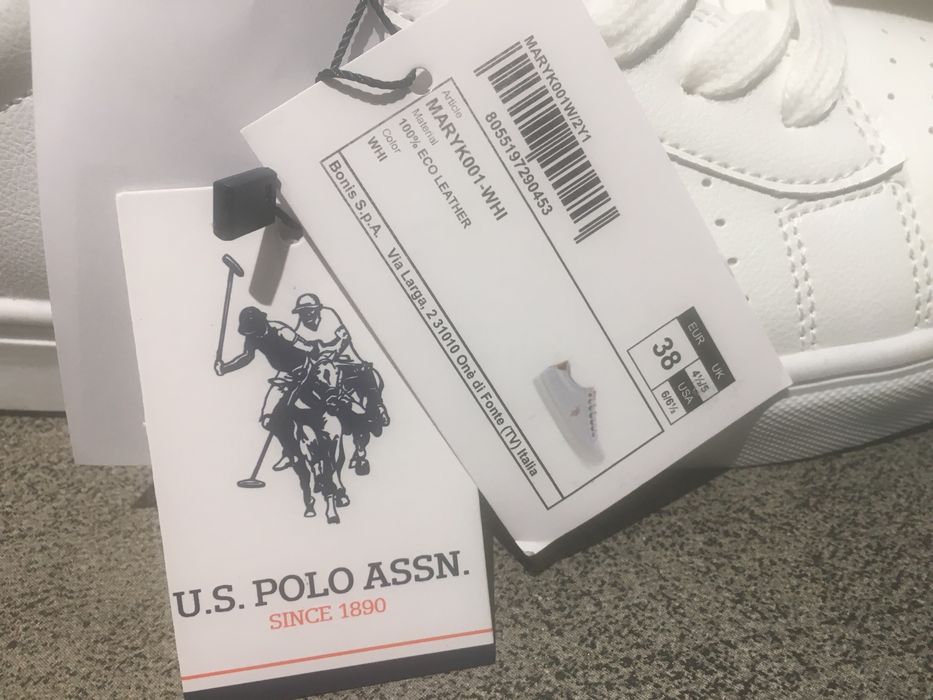 Sneakersy buty trampki U.S. Polo Assn białe r.38 nowe