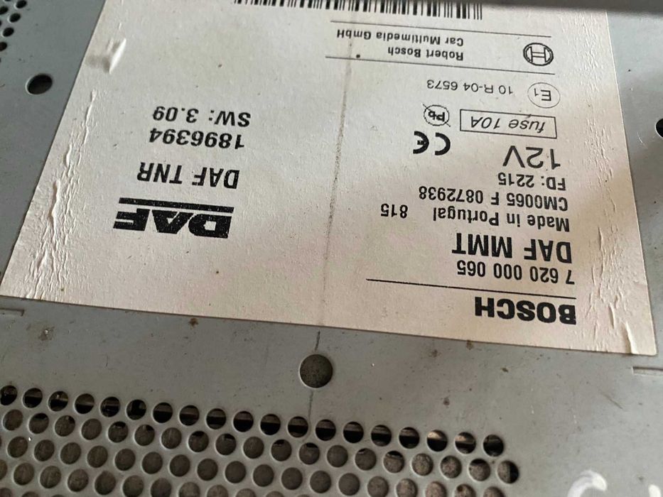Автомагнітола Навігація MMT DAF XF 106 CF 85 EURO 6 1896394 Bosch