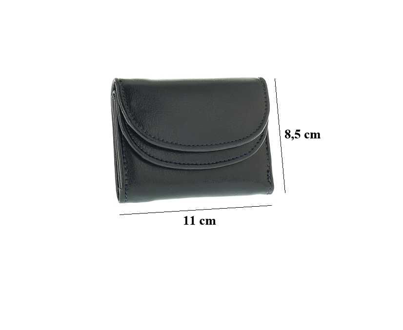 Skórzany portfel męski banknotówka, bilonówka granatowy PL producent