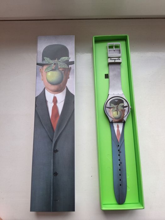Kolekcjonerski Swatch René Magritte Son of Man – unikat, stan idealny,