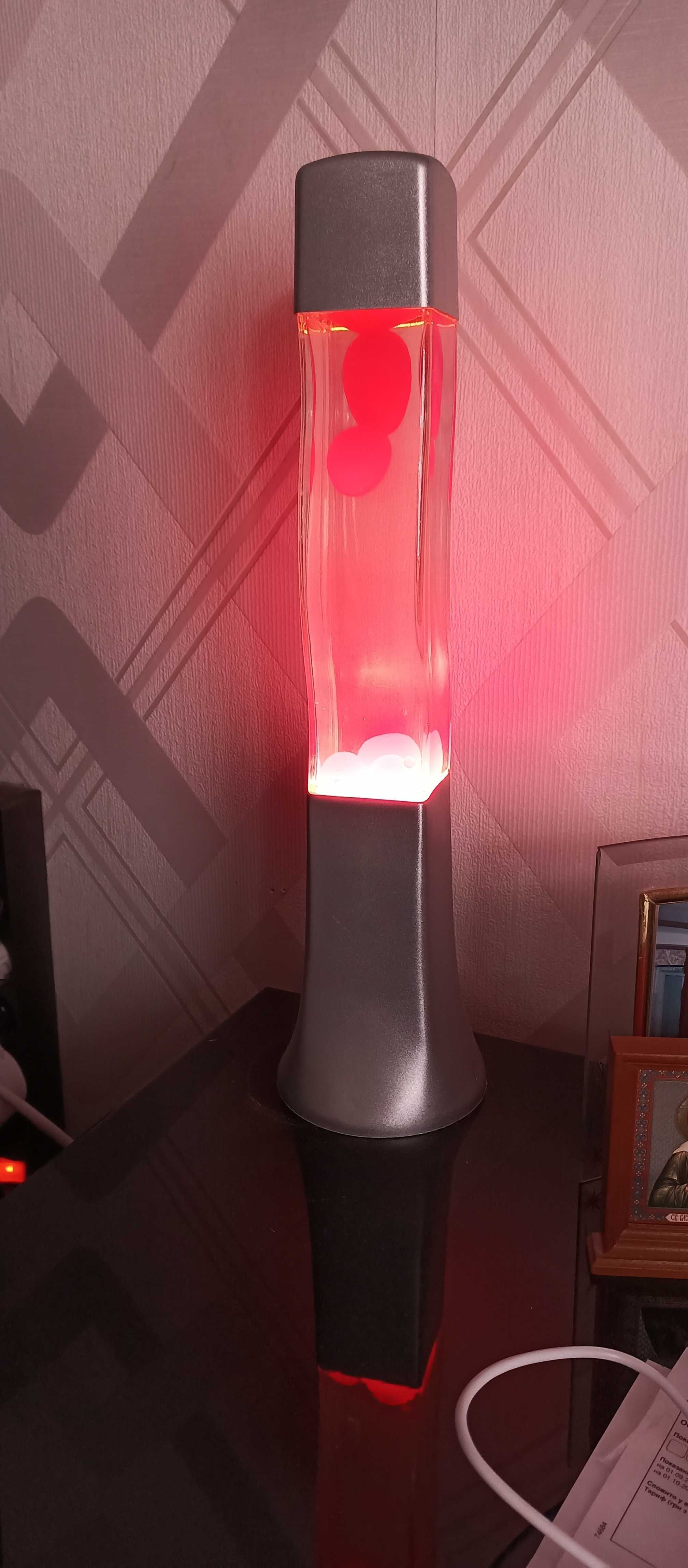 Светильник HitToy Лава-лампа 41 см Black прозрачная оранжевая