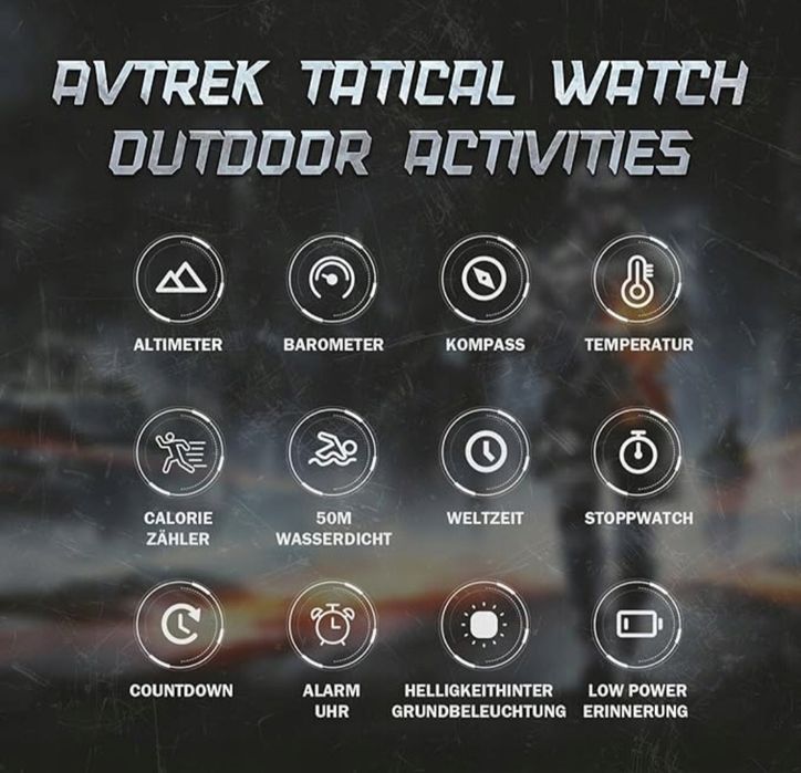AVTREK Cyfrowy zegarek wojskowy G60