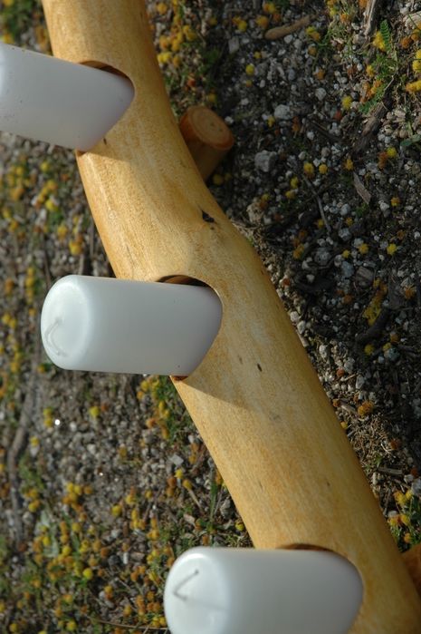 Castiçal Rústico de 3 velas em Madeira Acácia - Decoração Casa/Evento