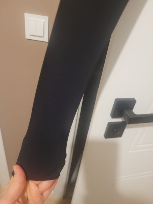 Legginsy rajstopowe czarne r. 1/2 bez ściągacza grub. 30