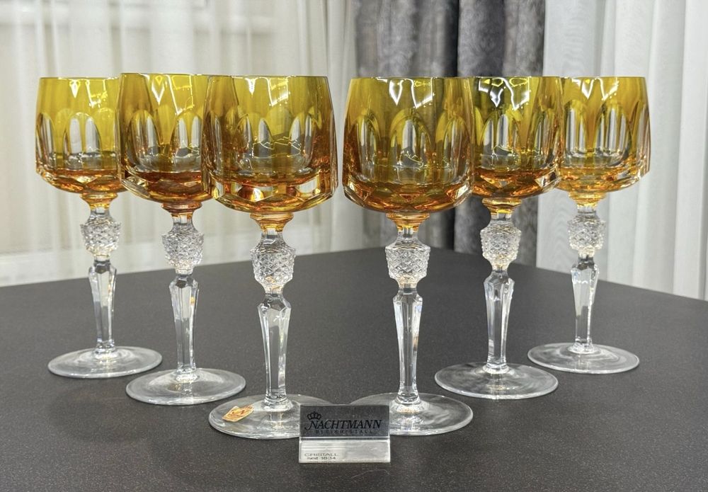Хрустальные фужеры для вина Nachtmann серия Antika GDR Германия