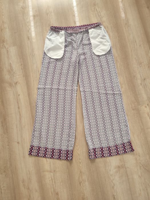 Letnie damskie spodnie rozm.40, szerokie