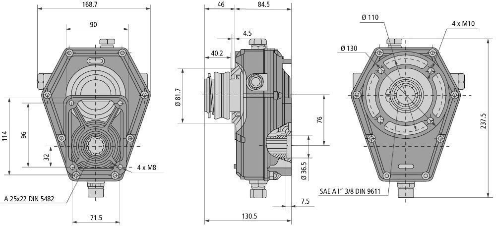 Przekładnia Multiplikator Na WOM Pompa 16cm3 24L [7003]