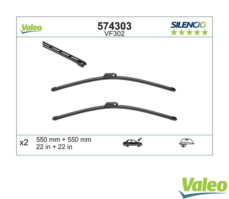 Escovas limpa pára brisas Valeo