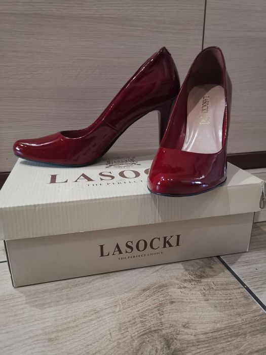 Promocja z 170zl !! Bordowe szpilki Lasocki