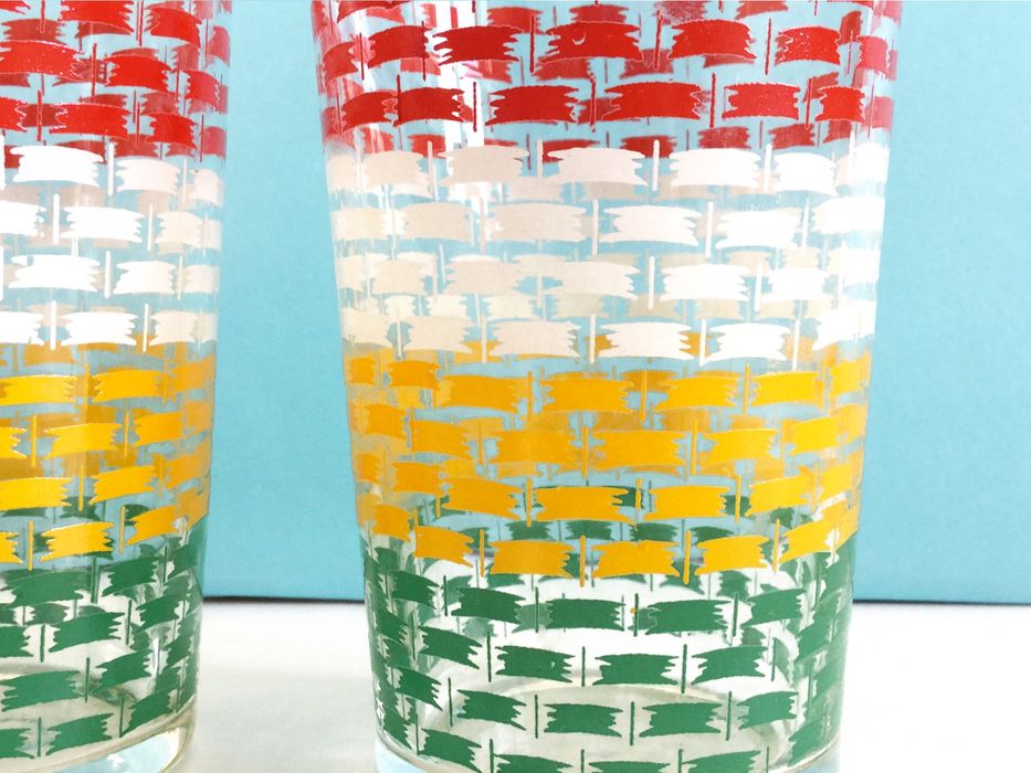 Conjunto de 3 Copos coloridos | Anos 60 | Vintage