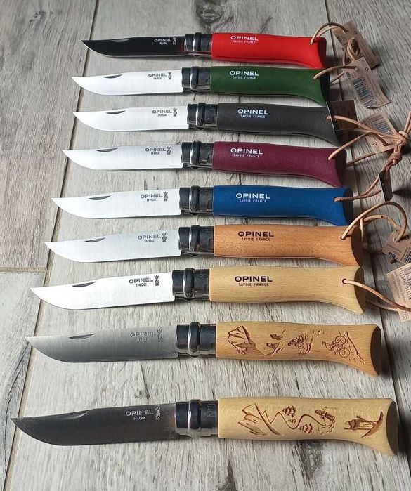 НОЖ OPINEL №08 складной Франция цветной гравюрный ножик edc туриста ніж нож ножичек Опінель