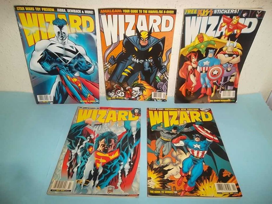 Revista WIZARD americana. Lote com 30 exemplares com os POSTERS