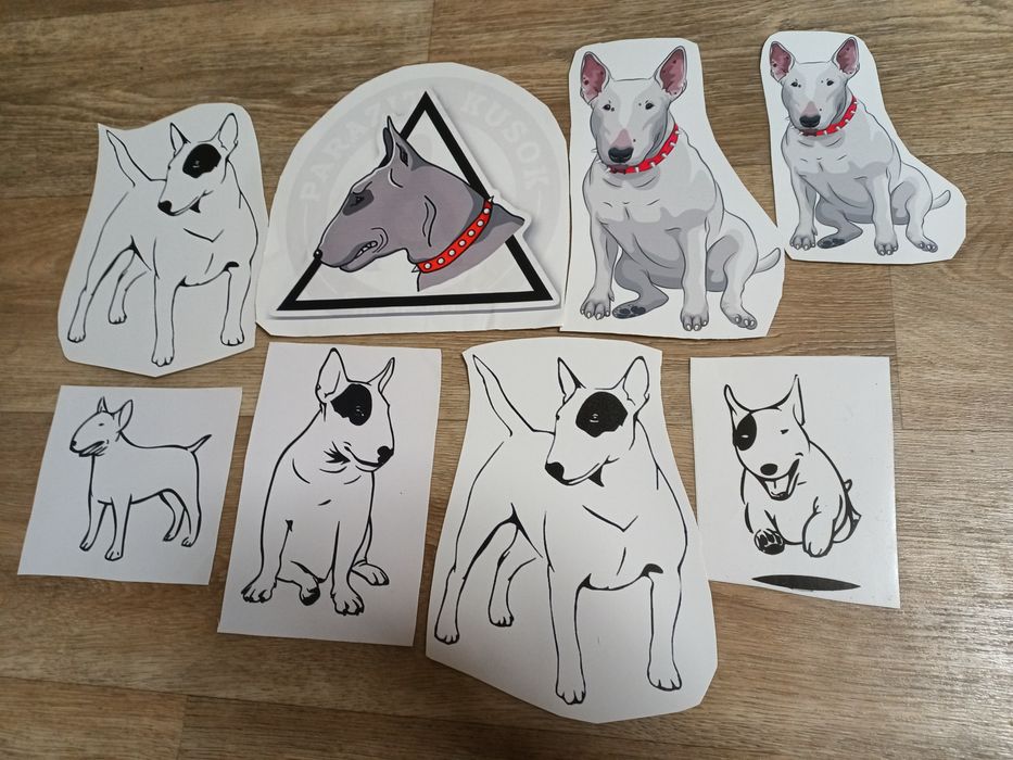 Наклейки бультерьер