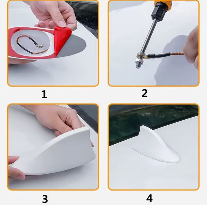 Автомобильная антенна акулий плавник активная FM-Радио новая