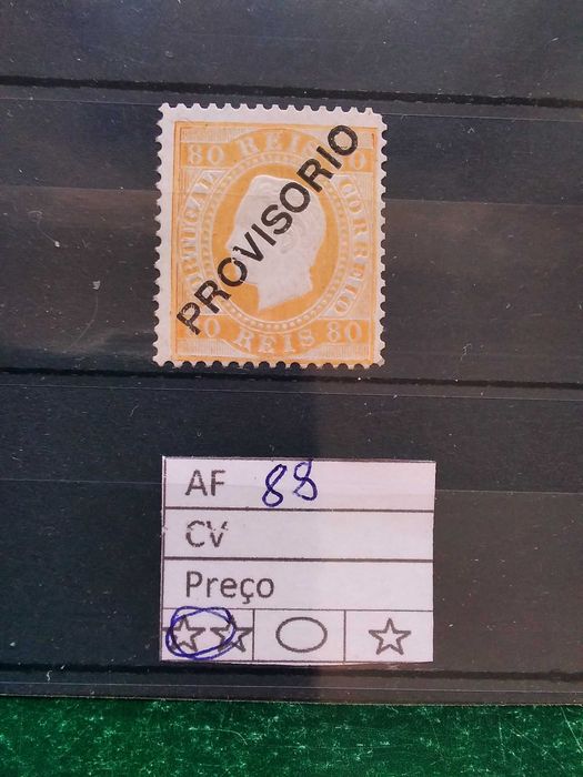 1892/93 Selo da Série D° Luiz I Sobrecarga PROVISÓRIO MNH **