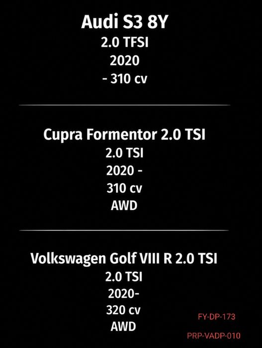Downpipe mk8 R Audi S3 8Y golf 8 R