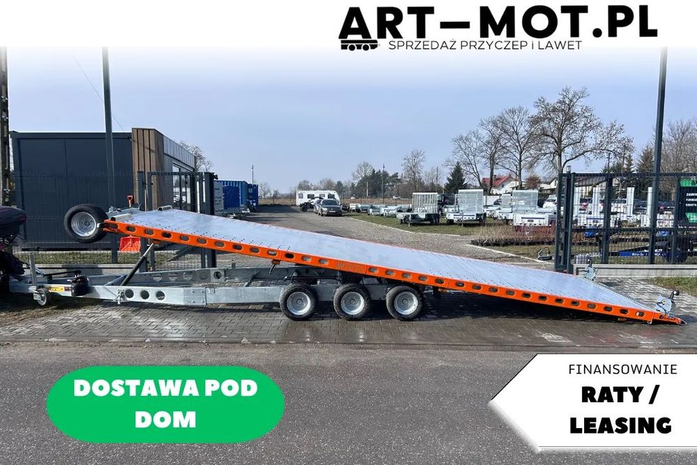 Wiola L35G65P / DOSTAWA ! / 650x207cm / UCHYLNA / 3 OSIE / PANELE ALU / DMC 3500 /  RATY ! LEASING laweta do 3.5T UCHYLNA podłoga Z PANELI ALU