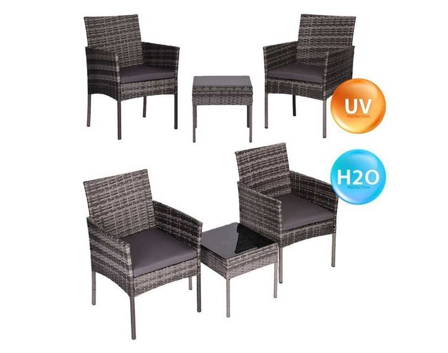 MEBLE OGRODOWE Caffee Capuccino 2 - stolik + 2xfotel TECHNORATTAN