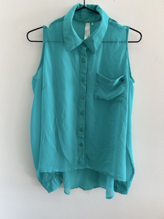 Koszula z siateczki z odkrytymi ramionami