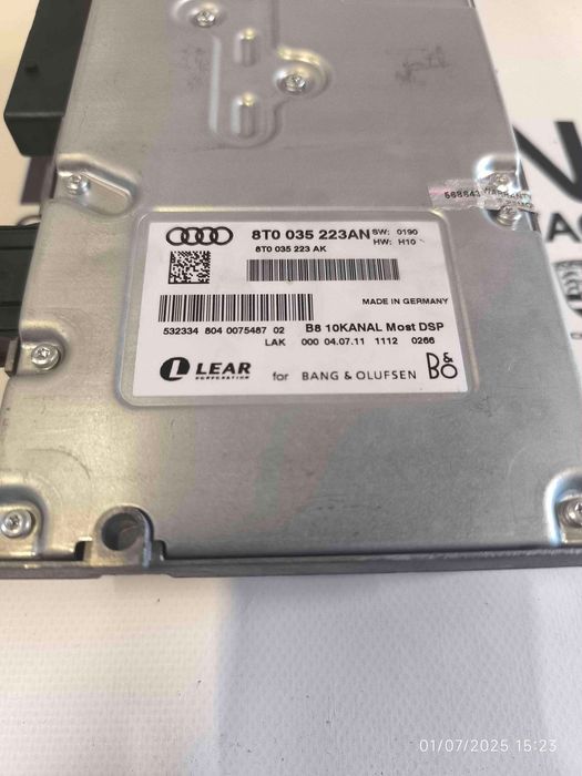 Amplificador de Colunas AUDI A5 Sportback 2.0 TDI (100 kW / 136 cv) [09.2009 - 01.2017] 8T0035223AN (OEM) | 8T0035223AK (OEM)