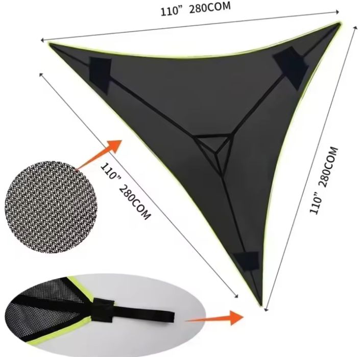 Trójkątny hamak dla kilku osób — idealny na ogród, kemping lub balkon!