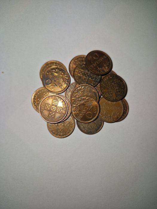 Moedas antigas de centavos
