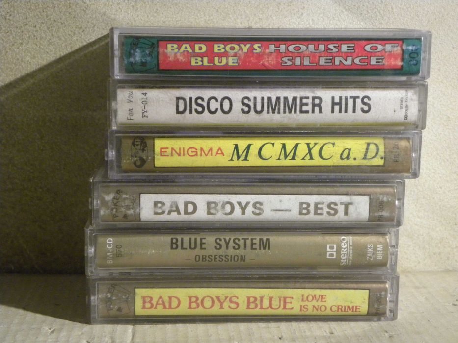 6 Kaset magnetofonowych bad boys blue enigma blue system sommer '90