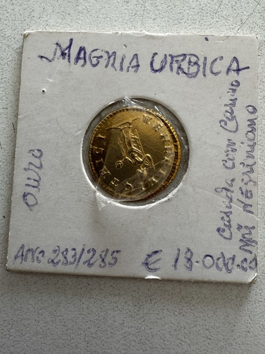 Vendo moeda ouro Marga Urbica ano 283/285 verdadeira