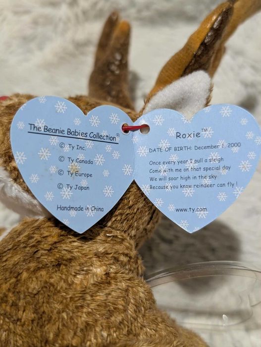 TY Beanie Babies Roxie renifer z czerwonym nosem 2000