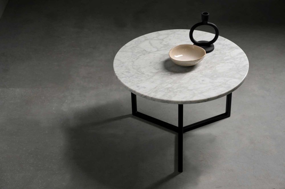 Stolik Kawowy Okrągły Marmur - outlet