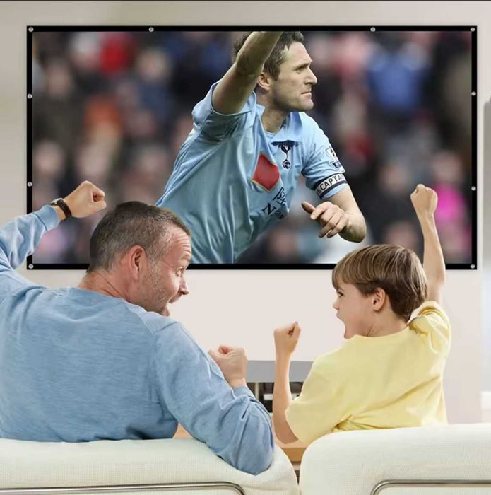 Przenośny 100 calowy ekran projekcyjny prosty 16:9 kurtyna projektora