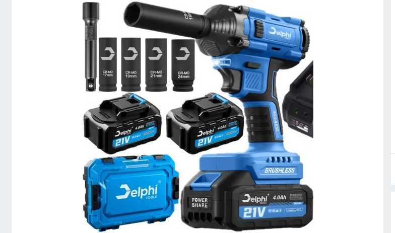 KLUCZ udarowy akumulatorowy bezszczotkowy do KÓŁ 21V 1/2'' +GRATIS