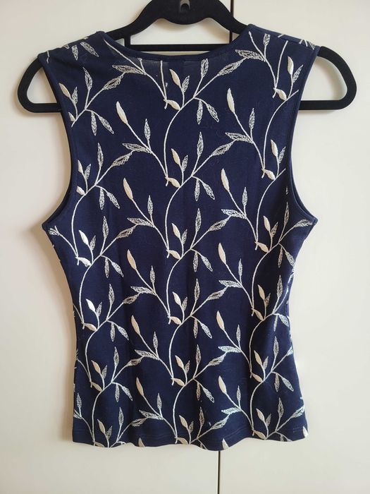 Top Azul Marinho Bordado - Lisanza