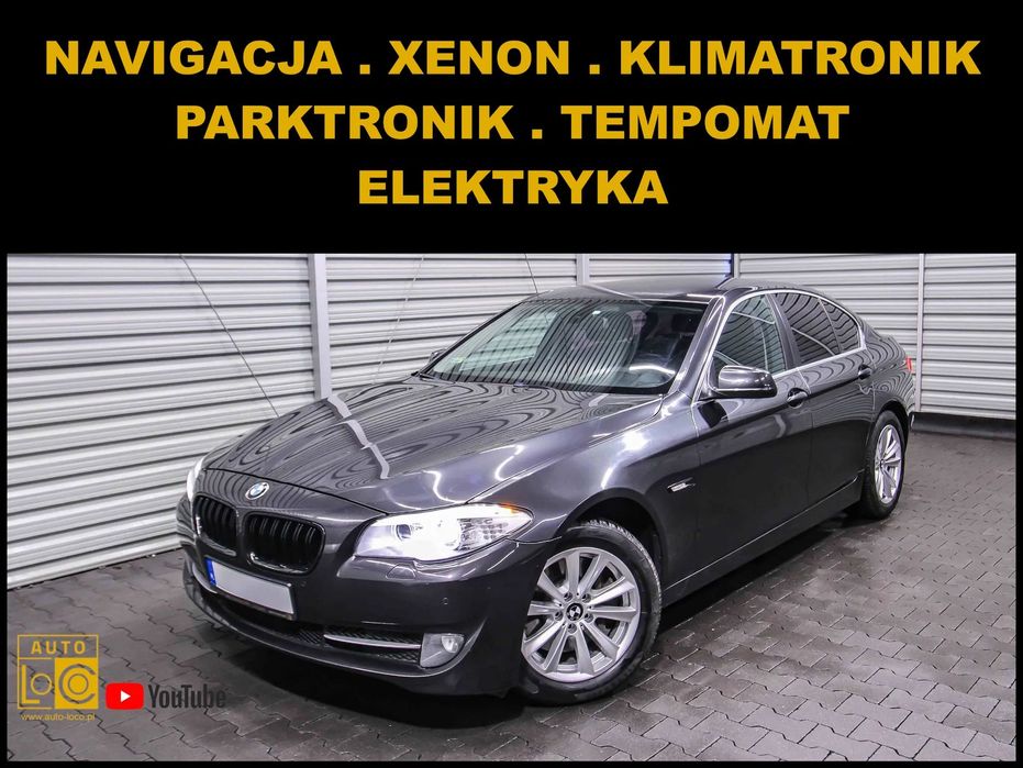 BMW Seria 5 Navigacja + 3,0 d + Klimatronik + Parktronik + ZAREJESTROWANY