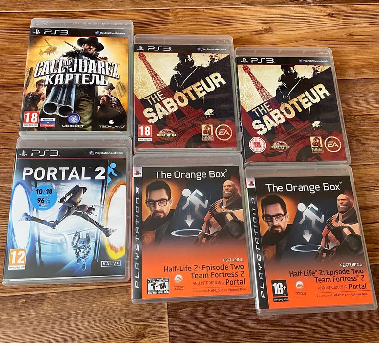 Sony PS3: Orange Box, Portal 2, Одни из нас, Saboteur, RDR, Club