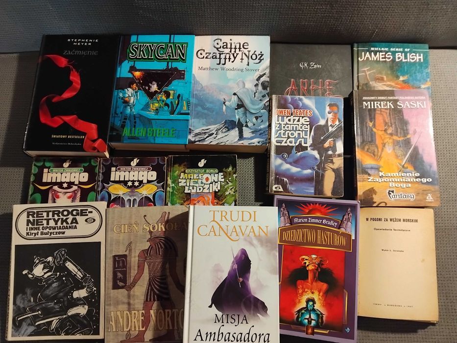 Wielki zestaw różnych książek science fiction fantasy horror