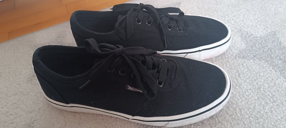 Trampki Sprandi r. 37, czarne buty sportowe, tenisówki, 24 cm