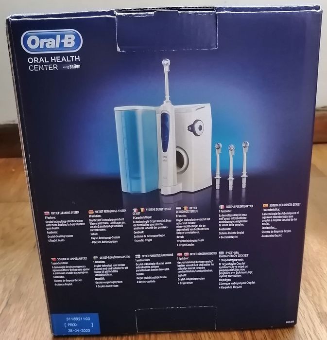 Irrigador ORAL-B OxyJet- novo, 3 anos de garantia
