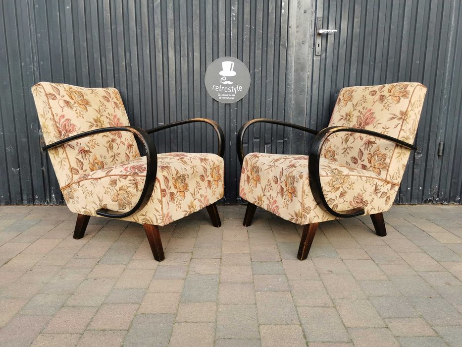 Fotel ART DECO typ H-227 J. Halabala, Czechosłowacja '30-'50, Retro