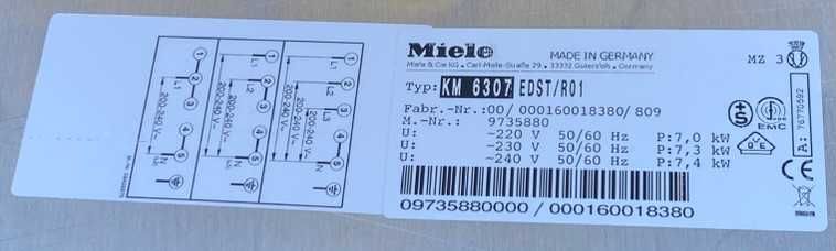 CAŁA POLSKA MIELE KM 6307 PŁYTA INDUKCYJNA 80cm Kuchenka Gwar. Dostawa
