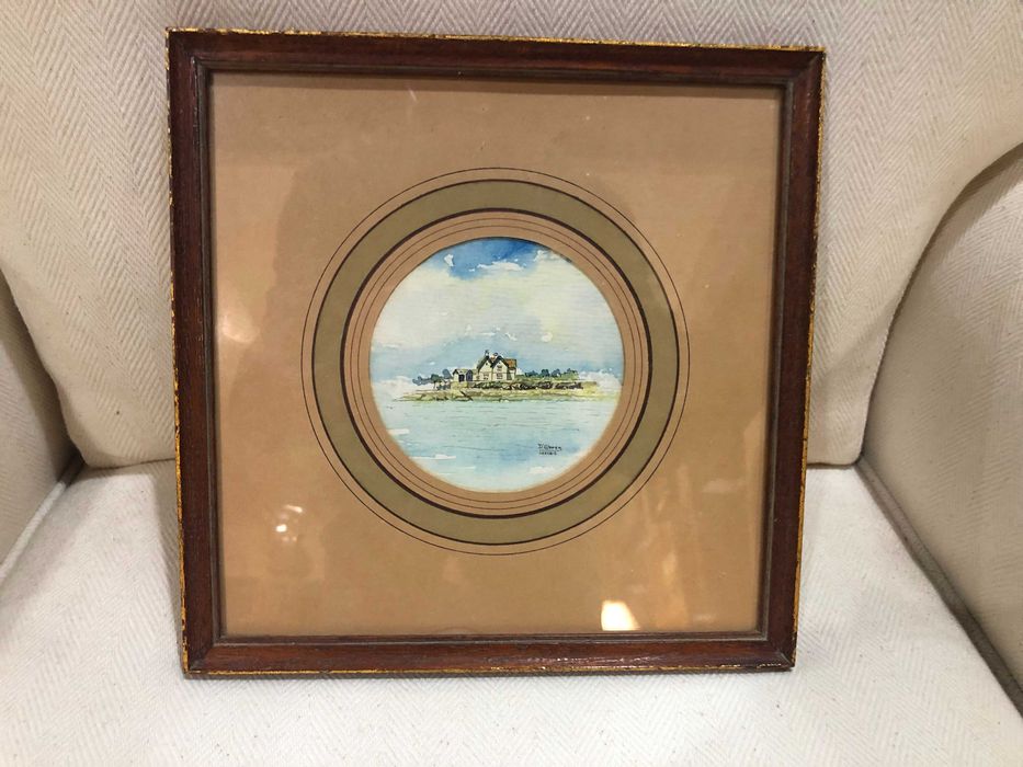 Aguarela sobre papel emoldurado