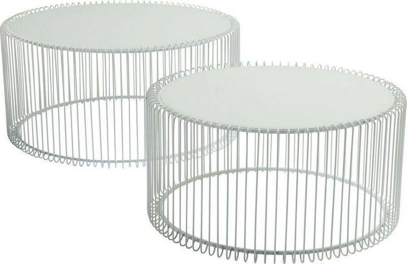 Stolik kawowy okrągły biały firma KARE